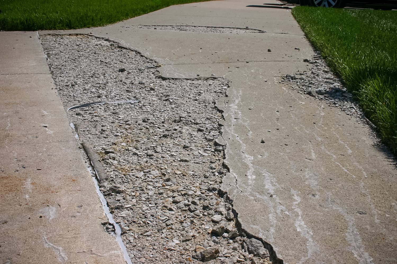 Sidewalk damage