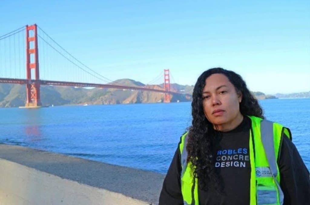 Kimberley Robles started Robles Concrete Design in California's Bay Area in 2018.
