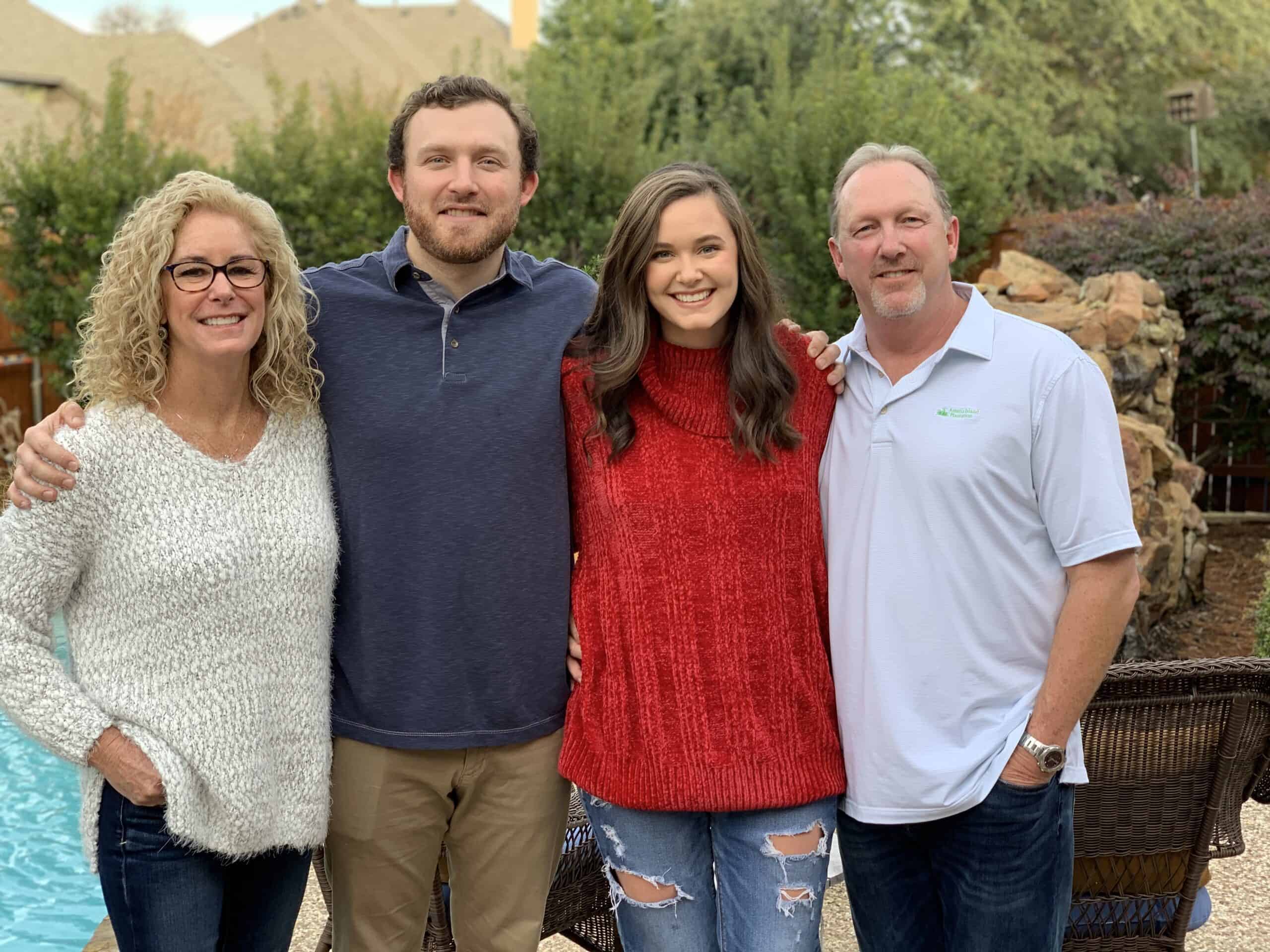 Pictured from left to right are Wendy, Alec, Riley and Al Morris.