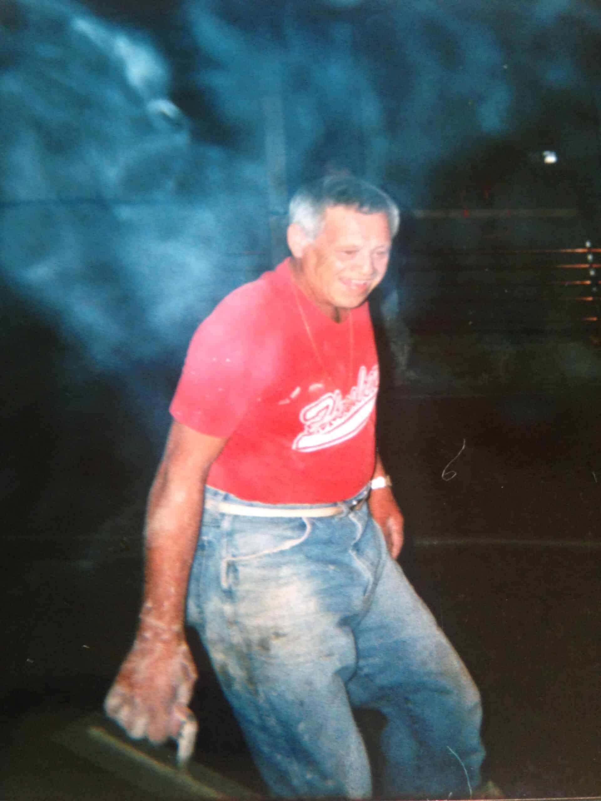 Mario Lenarduzzi came to the U.S. from Italy in 1961. He's pictured working on a terrazzo parking ramp in Omaha, Neb. 