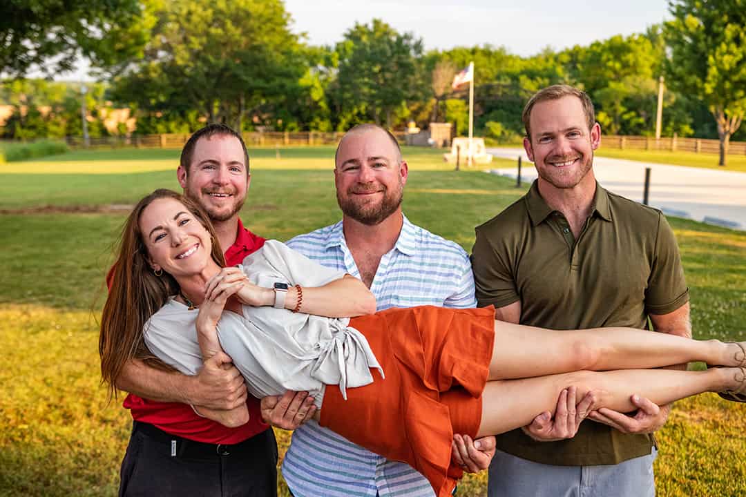 It's a family tradition for the four Halsey kids to re-create this photo every time they get together. 