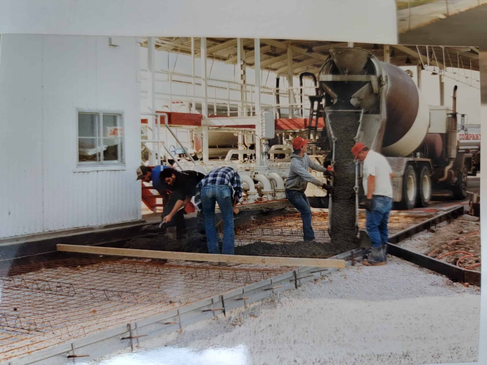 Troy (second from the right) didn't always think he'd end up in construction. At one point he thought of becoming a lawyer. 