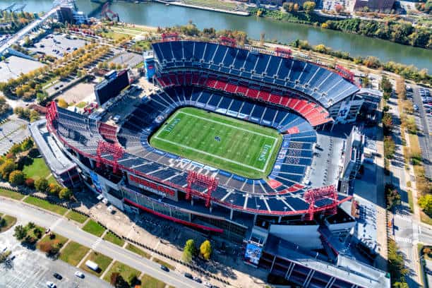 Nissan Stadium in Nashville, TN, is home to the Tennessee Titans NFL team