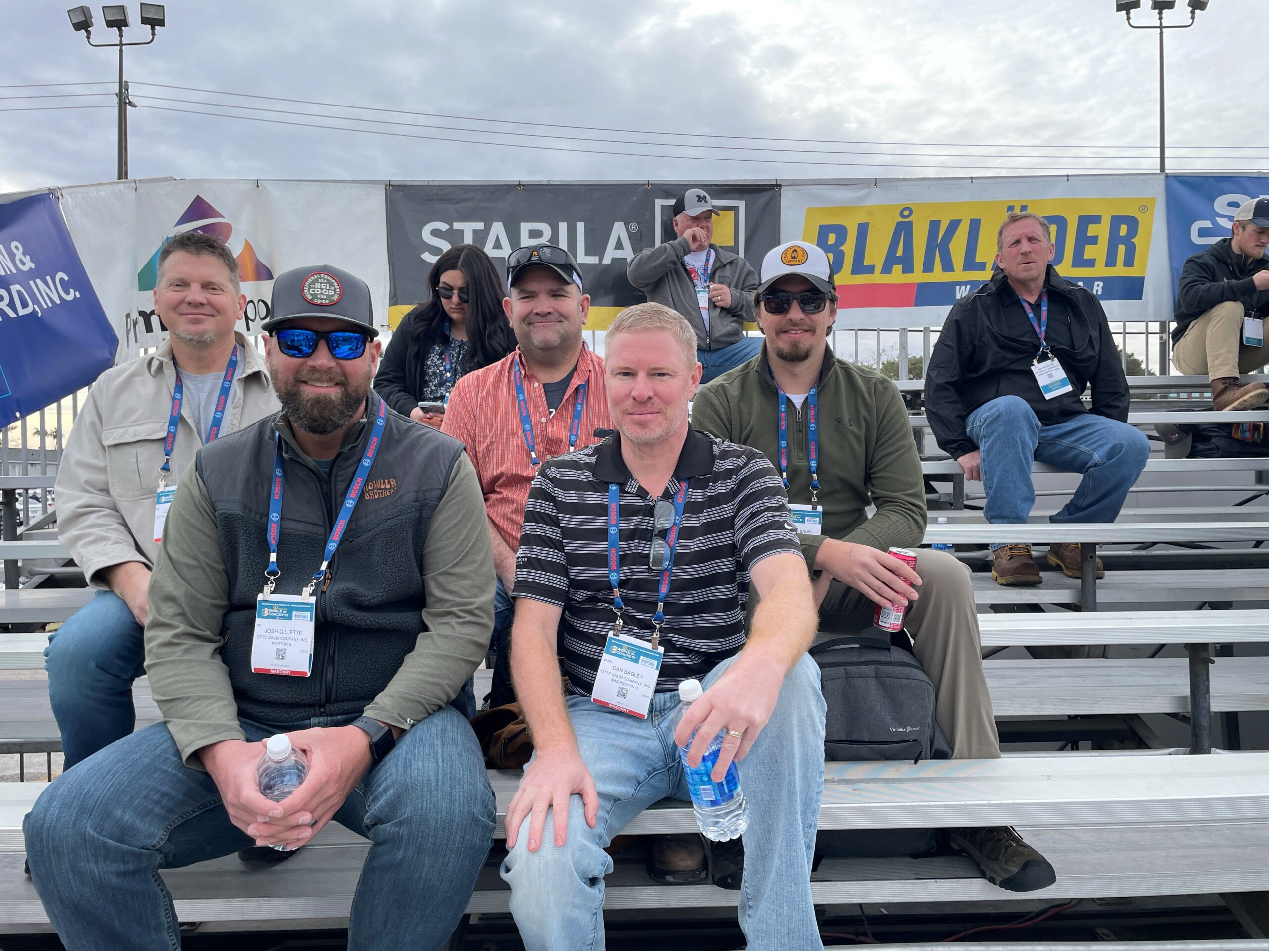 Bagley and team at the World of Concrete Spec Mix 500 event