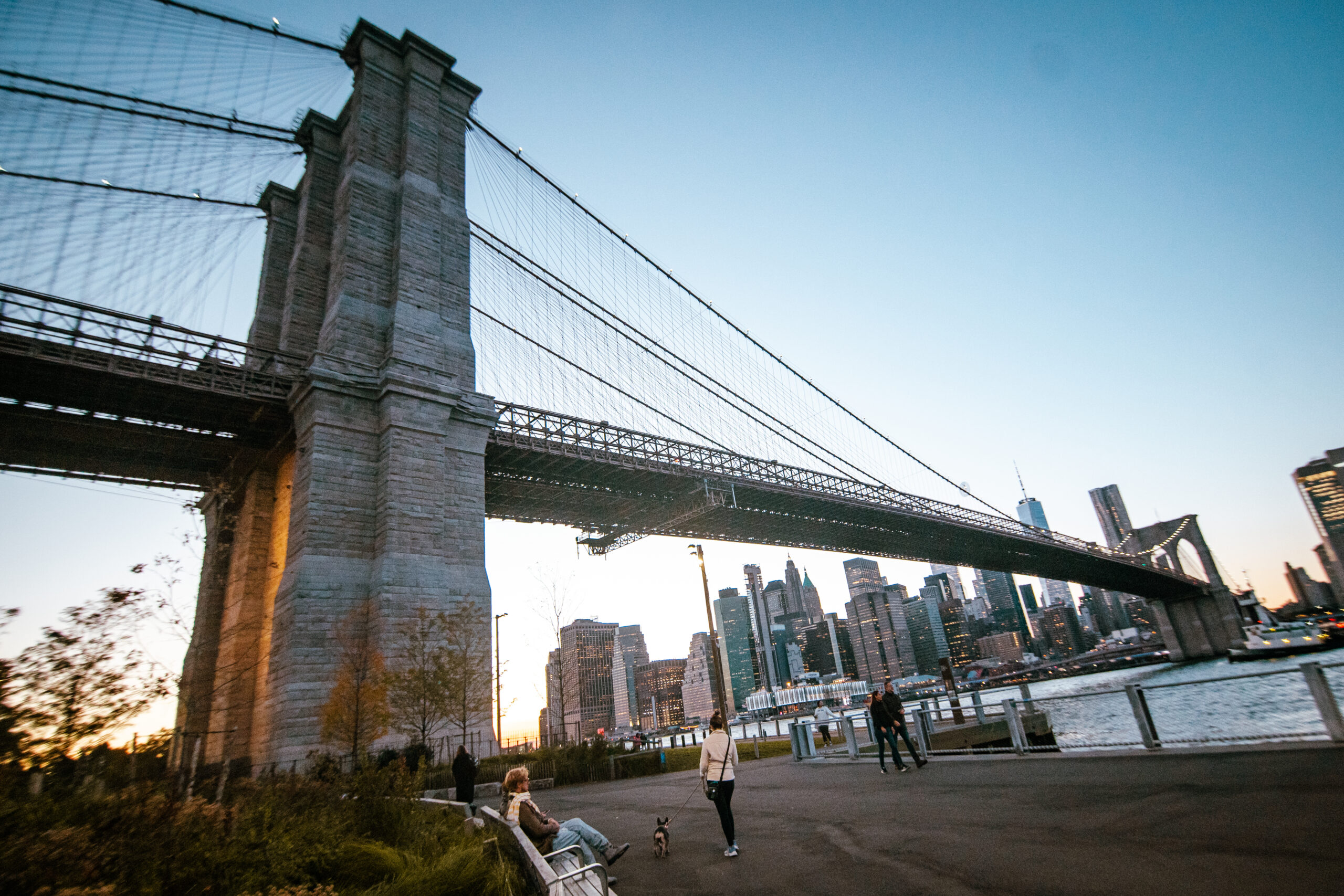 About 560,000 square feet of granite and other masonry on the Brooklyn Bridge was cleaned during a 2020-2023 restoration.