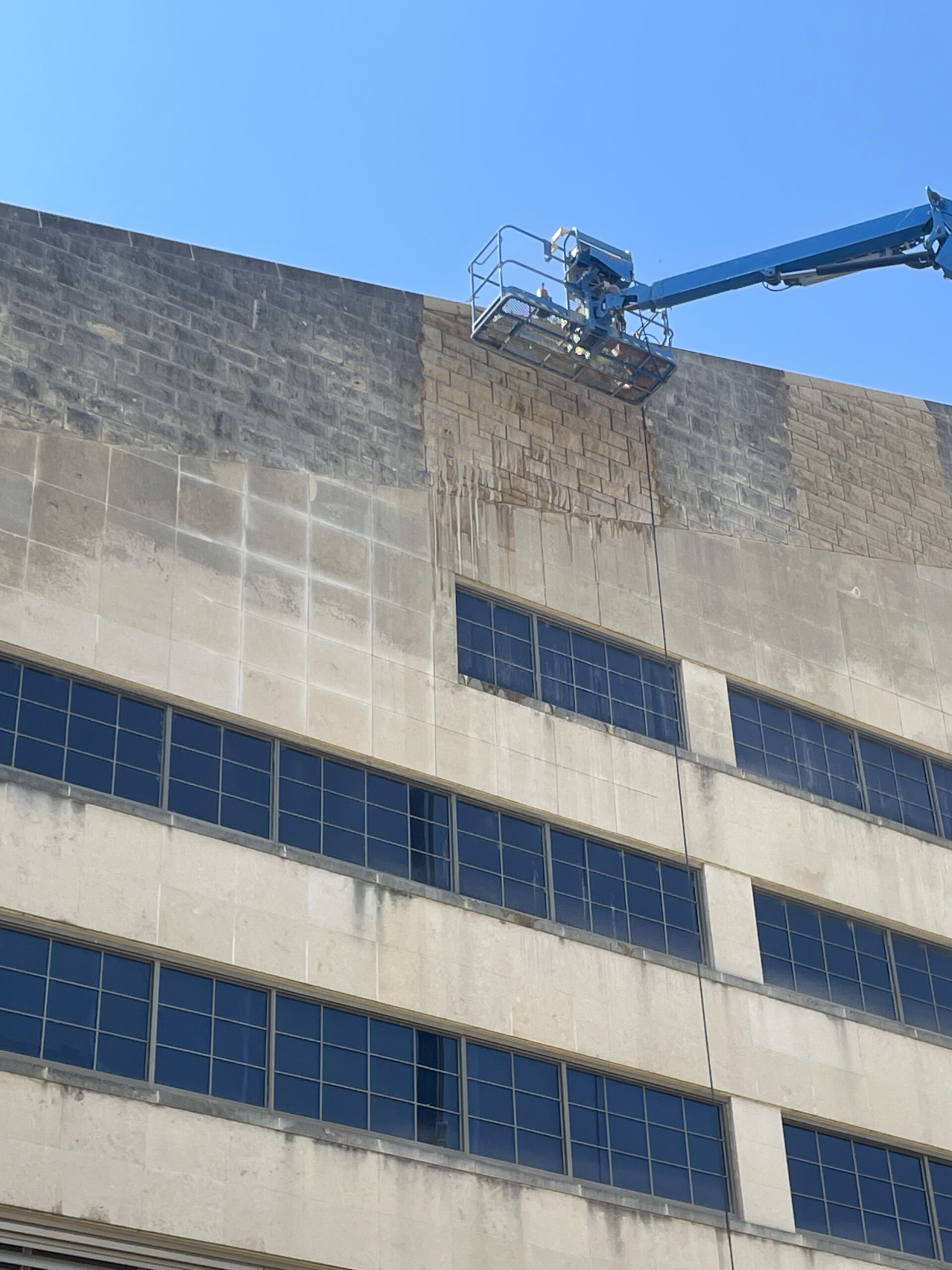 Allen Fieldhouse is cleaned by Mid-Continental Restoration