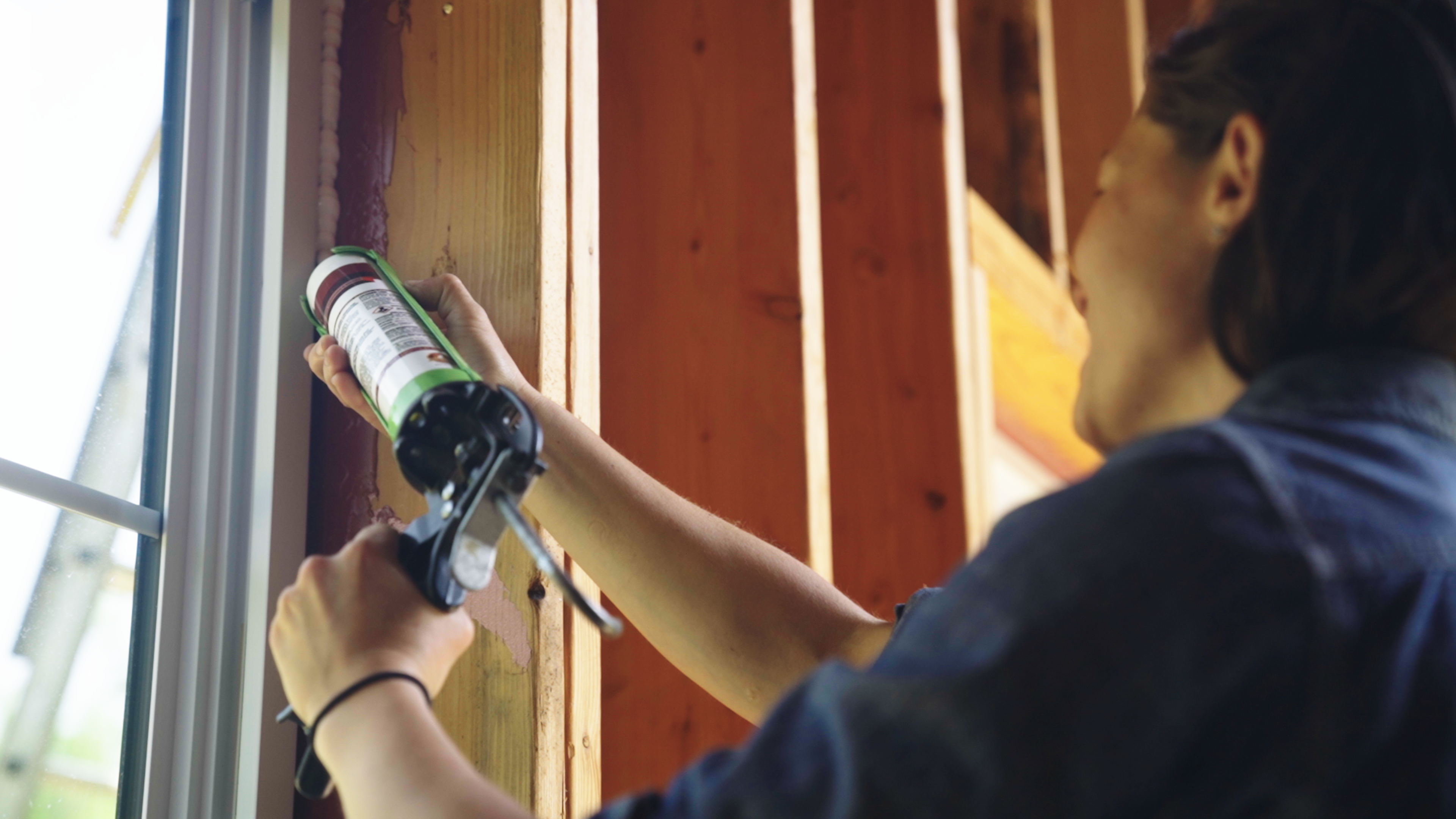 AirDam is installed around an interior window opening