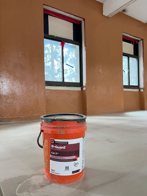 Cat 5 is the recommended chemistry for negative-side air barrier applications