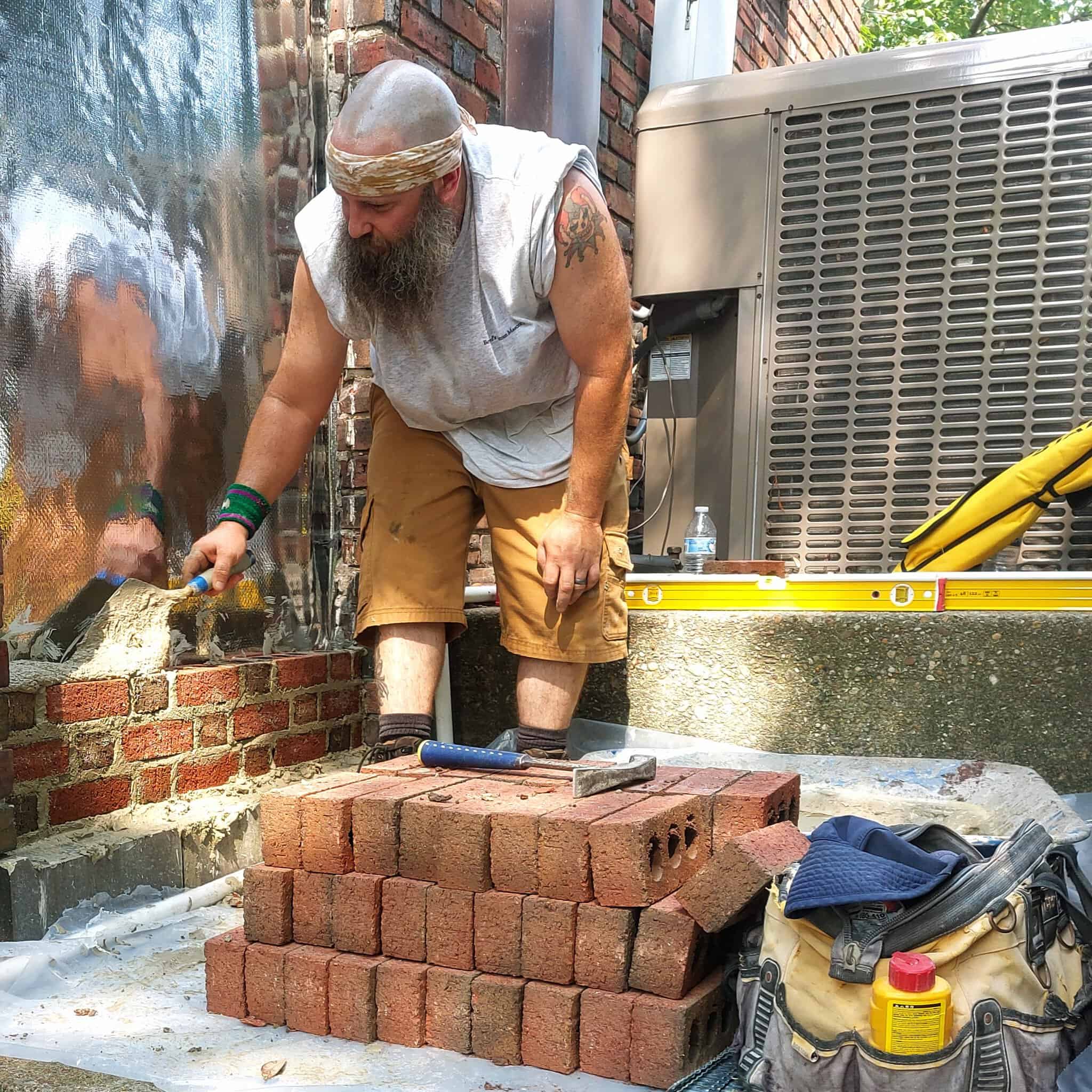 Boyd repaired the brick at St. Paul's Episcopal Church in Norfolk, Va.