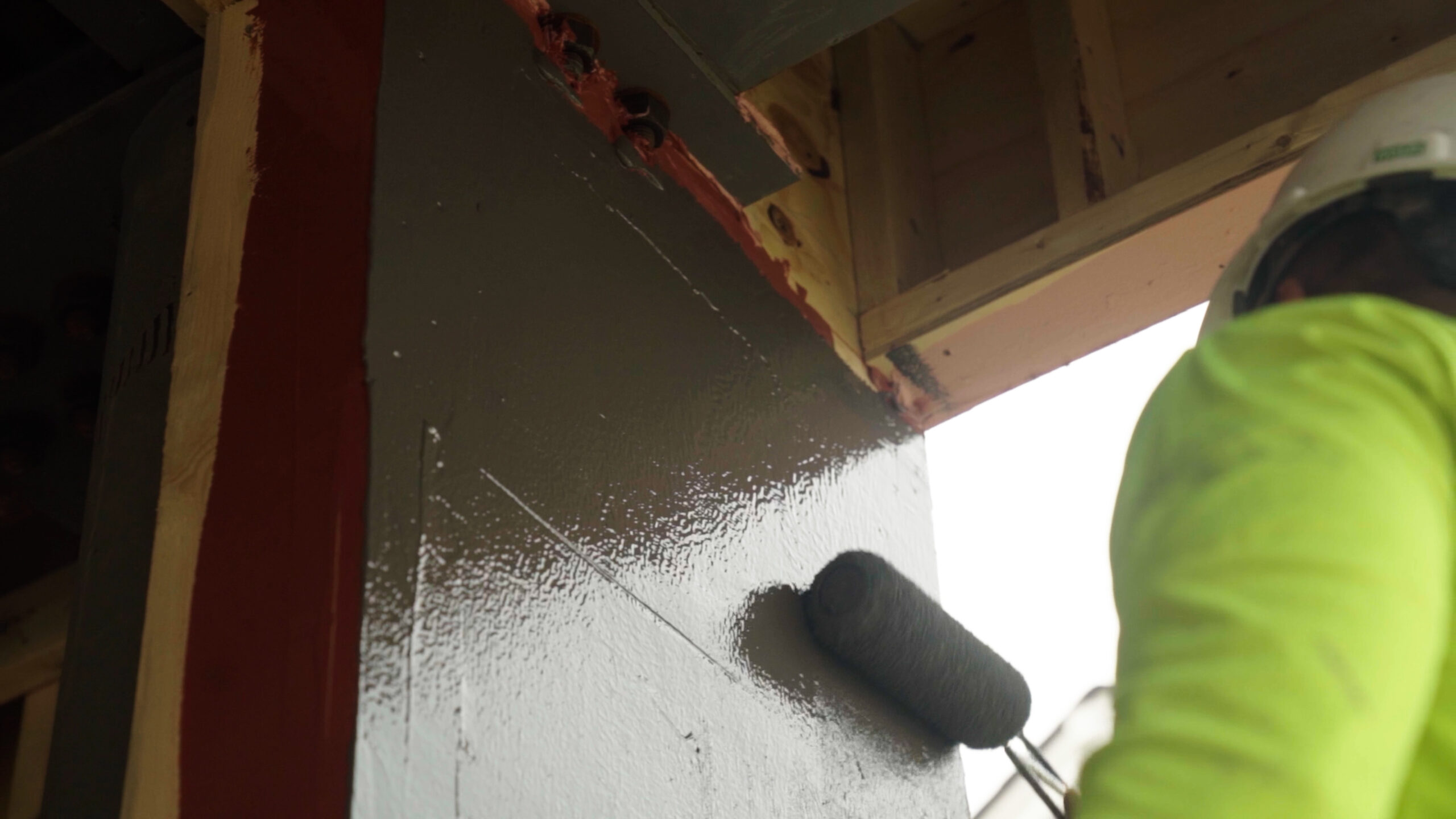 Cat 5 Rain Screen being rolled