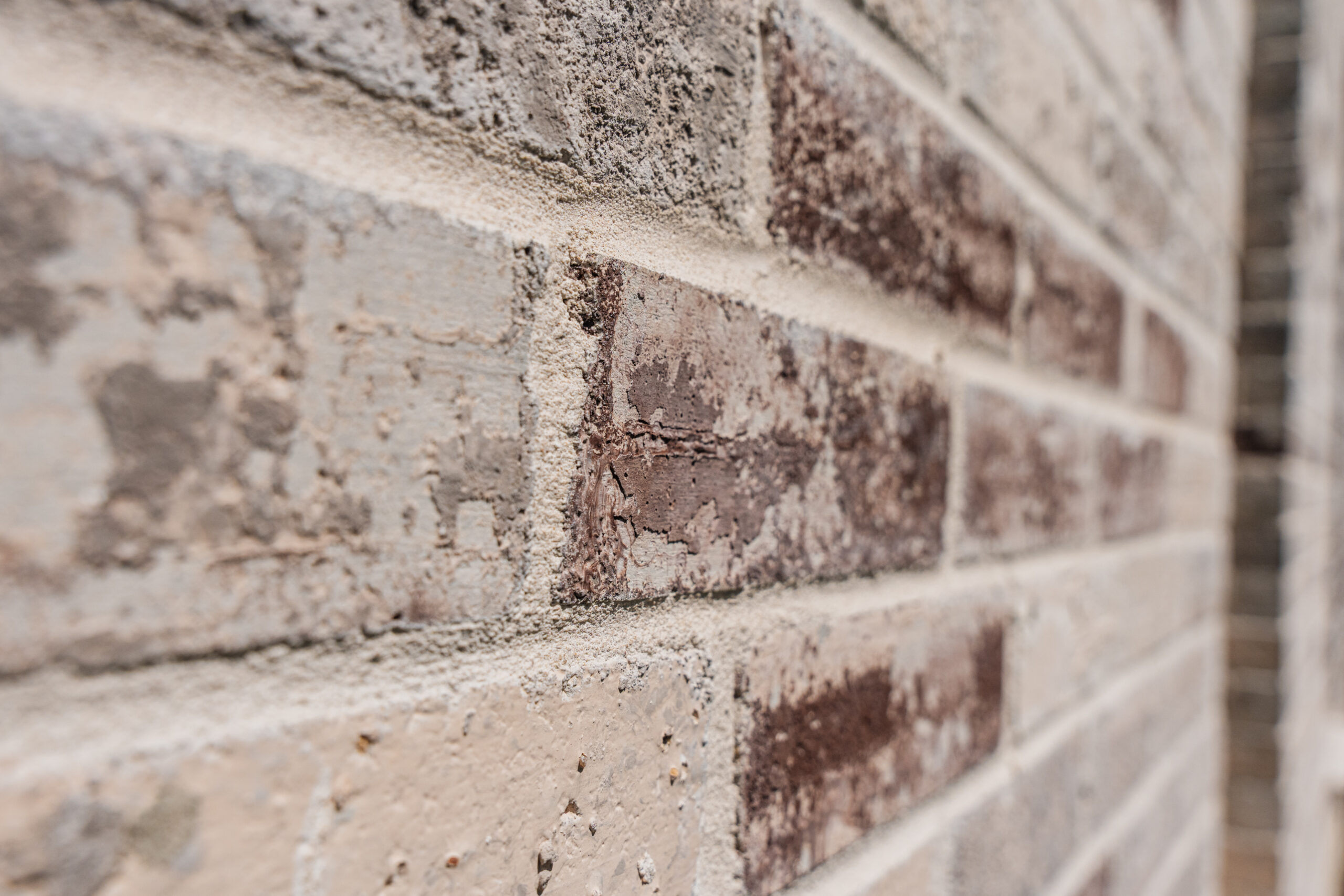 Close-up look at Bilco Brick's concrete brick